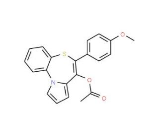 5-(4-Methoxyphenyl)pyrrolo[2,1-d][1,5]benzothiazepin-4-ol acetate (CAS 131403-76-4) - chemical structure image
