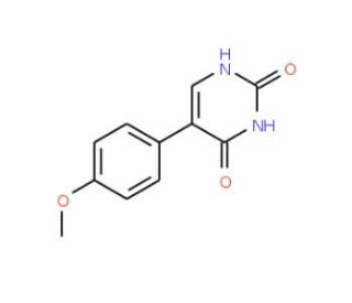5-(4-Methoxyphenyl)uracil (CAS 127236-04-8) - chemical structure image