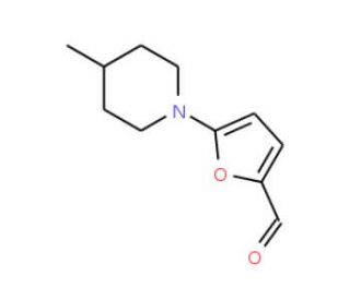 5-(4-Methyl-piperidin-1-yl)-furan-2-carbaldehyde - chemical structure image