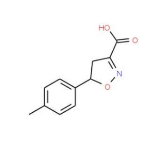5-(4-methylphenyl)-4,5-dihydro-1,2-oxazole-3-carboxylic acid - chemical structure image