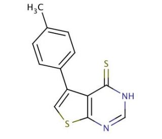 5-(4-methylphenyl)thieno[2,3-d]pyrimidine-4-thiol (CAS 307512-34-1) - chemical structure image