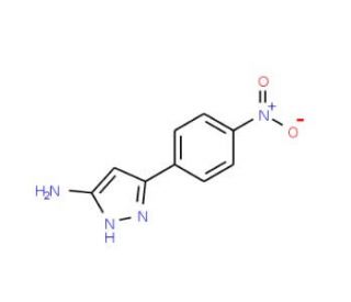 5-(4-Nitrophenyl)-2H-pyrazol-3-ylamine (CAS 78583-83-2) - chemical structure image