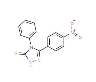 5-(4-nitrophenyl)-4-phenyl-4H-1,2,4-triazole-3-thiol - chemical structure image