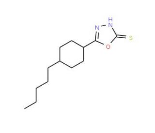5-(4-Pentylcyclohexyl)-1,3,4-oxadiazol-2-ylhydrosulfide - chemical structure image