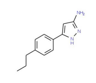 5-(4-Propyl-phenyl)-2H-pyrazol-3-ylamine - chemical structure image