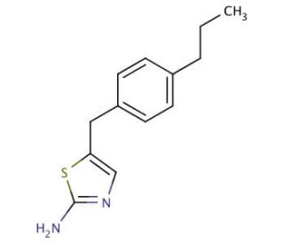 5-(4-propylbenzyl)-1,3-thiazol-2-amine - chemical structure image