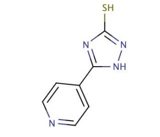 5-(4-Pyridyl)-1H-1,2,4-triazole-3-thiol (CAS 14910-06-6) - chemical structure image