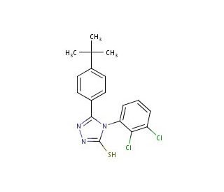 5-(4-tert-Butyl-phenyl)-4-(2,3-dichloro-phenyl)-4H-[1,2,4]triazole-3-thiol - chemical structure image