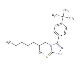 5-(4-tert-Butyl-phenyl)-4-(2-methyl-heptyl)-4H-[1,2,4]triazole-3-thiol - chemical structure image