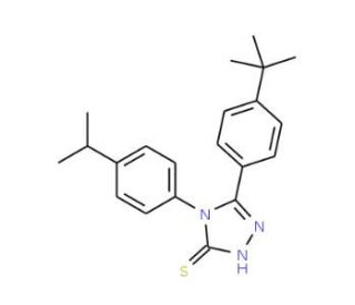 5-(4-tert-Butylphenyl)-4-(4-isopropylphenyl)-1,2,4-triazole-3-thiol (CAS 261761-26-6) - chemical structure image