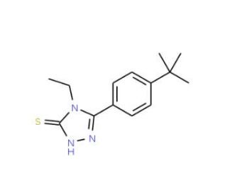 5-(4-Tert-butylphenyl)-4-ethyl-4H-1,2,4-triazole-3-thiol (CAS 174573-98-9) - chemical structure image
