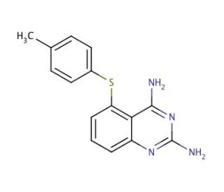 5-(4-Tolylthio)-2,4-diaminoquinazoline (CAS 168910-32-5) - chemical structure image