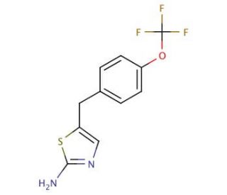 5-[4-(trifluoromethoxy)benzyl]-1,3-thiazol-2-amine - chemical structure image