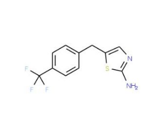 5-[4-(trifluoromethyl)benzyl]-1,3-thiazol-2-amine - chemical structure image