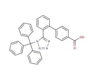 5-[4&prime;-Carboxy-(1,1&prime;-biphenyl)-2-yl]-1-triphenylmethyltetrazole (CAS 1215599-01-1) - chemical structure image