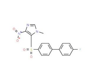 5-(4&prime;-Fluorobiphenyl-4-sulfonyl)-1-methyl-4-nitro-1H-imidazole - chemical structure image