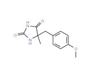 5-(4&prime;-Methoxybenzyl)-5-methylhydantoin (CAS 13500-24-8) - chemical structure image