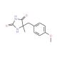 5-(4′-Methoxybenzyl)-5-methylhydantoin (CAS 13500-24-8) - chemical structure image