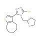 5-(5,6,7,8-tetrahydro-4H-cyclohepta[b]thien-3-yl)-4-(tetrahydrofuran-2-ylmethyl)-4H-1,2,4-triazole-3-thiol - chemical structu