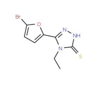 5-(5-Bromo-2-furyl)-4-ethyl-4H-1,2,4-triazole-3-thiol - chemical structure image