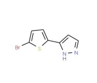 5-(5-Bromothien-2-yl)-1H-pyrazole (CAS 166196-67-4) - chemical structure image