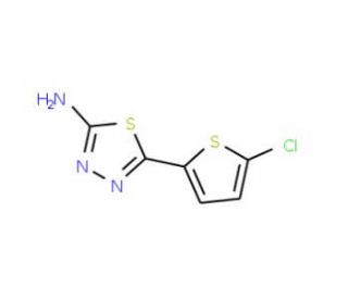 5-(5-Chloro-thiophen-2-yl)-[1,3,4]thiadiazol-2-ylamine (CAS 70057-76-0) - chemical structure image