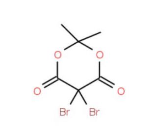 5,5-Dibromomeldrum&prime;s Acid (CAS 66131-14-4) - chemical structure image