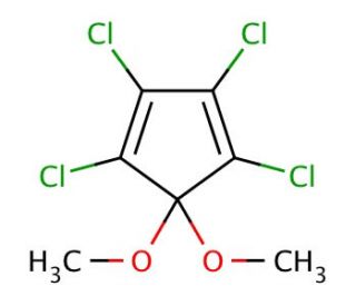 5,5-Dimethoxy-1,2,3,4-tetrachlorocyclopentadiene (CAS 2207-27-4) - chemical structure image