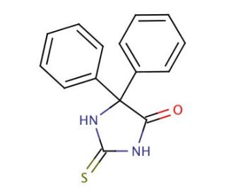 5,5-Diphenyl-2-thiohydantoin (CAS 21083-47-6) - chemical structure image