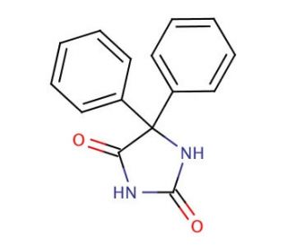 5,5-Diphenyl Hydantoin (CAS 57-41-0) - chemical structure image