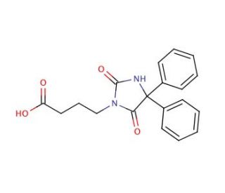 5,5-Diphenylhydantoin-3-butyric Acid (CAS 56976-66-0) - chemical structure image