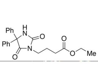 5,5-Diphenylhydantoin-3-butyric Acid Ethyl Ester (CAS 56976-65-9) - chemical structure image