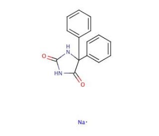 5,5-Diphenylhydantoin sodium salt (CAS 630-93-3) - chemical structure image