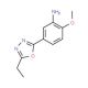 5-(5-Ethyl-[1,3,4]oxadiazol-2-yl)-2-methoxy-phenylamine (CAS 954326-01-3) - chemical structure image