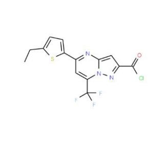 5-(5-ethyl-2-thienyl)-7-(trifluoromethyl)pyrazolo[1,5-a]pyrimidine-2-carbonyl chloride - chemical structure image