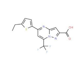 5-(5-Ethylthien-2-yl)-7-(trifluoromethyl)-pyrazolo[1,5-a]pyrimidine-2-carboxylic acid - chemical structure image