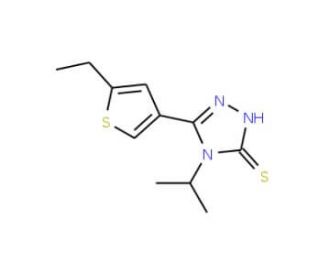 5-(5-Ethylthien-3-yl)-4-isopropyl-4H-1,2,4-triazole-3-thiol - chemical structure image
