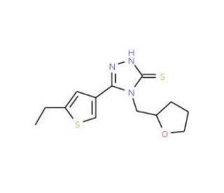 5-(5-Ethylthien-3-yl)-4-(tetrahydrofuran-2-ylmethyl)-4H-1,2,4-triazole-3-thiol - chemical structure image