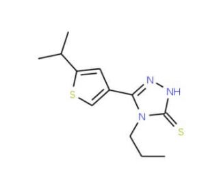 5-(5-Isopropylthien-3-yl)-4-propyl-4H-1,2,4-triazole-3-thiol - chemical structure image
