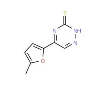 5-(5-Methyl-2-furyl)-1,2,4-triazine-3-thiol - chemical structure image