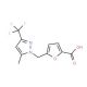 5-(5-Methyl-3-trifluoromethyl-pyrazol-1-ylmethyl)-furan-2-carboxylic acid - chemical structure image
