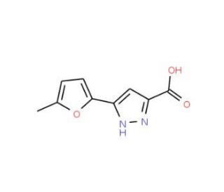 5-(5-Methyl-furan-2-yl)-2H-pyrazole-3-carboxylic acid (CAS 909092-64-4) - chemical structure image