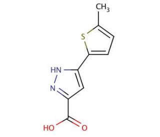 5-(5-methylthien-2-yl)-1H-pyrazole-3-carboxylic acid - chemical structure image