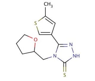 5-(5-Methylthien-3-yl)-4-(tetrahydrofuran-2-ylmethyl)-4H-1,2,4-triazole-3-thiol - chemical structure image