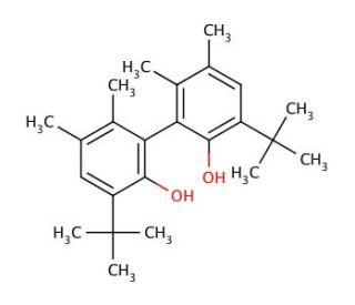 5,5&prime;,6,6&prime;-Tetramethyl-3,3&prime;-di-tert-butyl-1,1&prime;-biphenyl-2,2&prime;-diol (CAS 101203-31-0) - chemical structure image