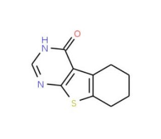 5,6,7,8-Tetrahydro-3H-benzo[4,5]thieno[2,3-d]-pyrimidin-4-one (CAS 14346-24-8) - chemical structure image