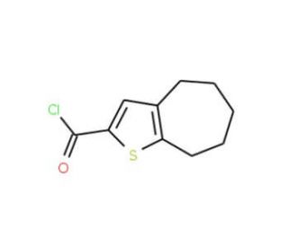5,6,7,8-tetrahydro-4H-cyclohepta[b]thiophene-2-carbonyl chloride - chemical structure image
