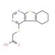 (5,6,7,8-Tetrahydro-benzo[4,5]thieno[2,3-d]-pyrimidin-4-ylsulfanyl)-acetic acid - chemical structure image