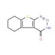 5,6,7,8-tetrahydro[1]benzothieno[2,3-d][1,2,3]triazin-4(3H)-one (CAS 38359-86-3) - chemical structure image