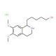 5-(6,7-Dimethoxy-1,2,3,4-tetrahydro-isoquinolin-1-yl)-pentan-1-ol hydrochloride (CAS 148204-37-9) - chemical structure image